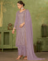 fashionable purple georgette trendy fashioner pakistani trouser salwar suit collection with purple santoon rt9034-185377 Close-up View